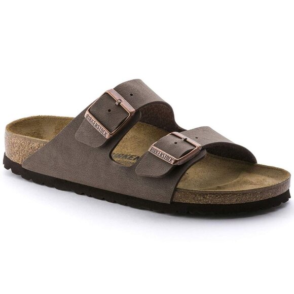 Birkenstock Unisex Arizona Birkibuc Sandals Shoes in Mocha - Picture 1 of 11